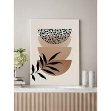 1 pezzo cartellone stile boho alla moda, stampa artistica su tela astratta in bianco e nero e beige di stile moderno, decorazione da parete, idea regalo per compleanni e lauree, con cornice opzionale