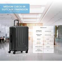 Premium Lightweight Suitcase Builtin TSA Lock 8 Spinner Wheels ABS Hard Shell Check In Highly Durable Luggage Medium 67x45x26cm - Medium-67x45x26cm - View 4