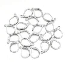 20pcs Allergy Resistant Earring Hooks Stainless Steel Lever Earring Round Hook Ear Wire With Open Loop For Earring Design Jewelry Making