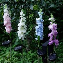 1/2 peças Lâmpada Solar de Jacinto Outdoor, Lamp para Jardim, Gramado, Corredor, Villa, Paisagem, Atmosfera da Equipe, Lâmpada de Flores, Iluminação Externa, para Jardim, Quarto, Festa, Sala de Estar, Acessórios, Quarto, Camping, Casa, Cortinas, Casamento, Parede, Varanda, Cama, Cerca do Jardim, Decoração Fofa de Casa