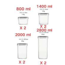 8-Piece Set Of 14L Sealed Food Container With Label And Pen - Trong sáng - Xem 9
