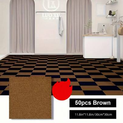 20/50 pezzi Tappeto adesivo per piastrelle fai-da-te - Tappetino quadrato con retro in PVC antiscivolo, facile da installare per soggiorno, camera da letto, lavanderia - Decorazione per la casa, 30,0 cm x 30,0 cm, piastrelle decorative per la casa | Decorazione moderna per la casa | Tappetino facile da installare, pavimentazione per il bagno