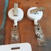 Bulk 100 Pack - Premium Retractable Badge Reels With Alligator Swivel Clip On Back By Specialist ID (White) - White - View 5