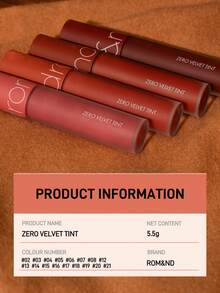 Rom&nd Romand ZERO VELVET TINT, apto para el uso diario - 18 #BORLA DE PÉTALO - Ver 10