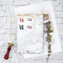 500 autocollants de support de pom-pom personnalisés par rouleau, avec 8 motifs différents. Utilisés pour des décorations amusantes personnalisées, des étiquettes adhésives, des fournitures artisanales, des sacs en papier DIY, des enveloppes d'invitation et des autocollants de scellage