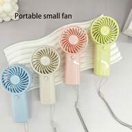 1pc Mini Portable Hand Fan, Lightweight Handheld Fan With Lanyard - For Office, Outdoor, Travel And Camping - Stay Cool Anytime, Anywhere (Battery Not Included)