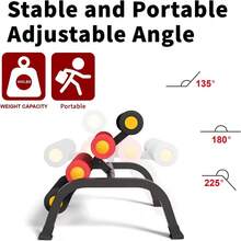 Mini Inversion Table By Mini Stretch 300 Lbs Weight Capacity, Compact Foldable Back Stretcher For Home Use, Relieve Back Pain, Re-Align Spine - 紅色 - 查看 4