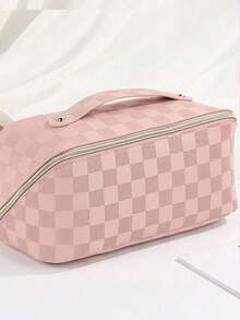 قطعة واحدة حقيبة مكياج كبيرة السعة محمولة، منظم فرش المكياج، حقيبة سفر، حقيبة أدوات التجميل، محفظة العناية بالبشرة، حقيبة أمتعة للمكياج والفرش والظلال والطلاء وغيرها من المجوهرات، هدية عيد الأم والصديقات والعائلة والمعلمين والزملاء، أعياد الميلاد والكريسماس وهالوين - متعدد الألوان - مشاهدة 13