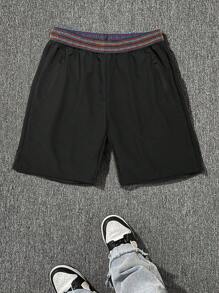 Men's Summer Elastic Waist Outdoor Sports Shorts With Towel Loop