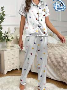 Disney Pantalones informales con diseños de dibujos animados de Disney, apropiados y de moda para el verano