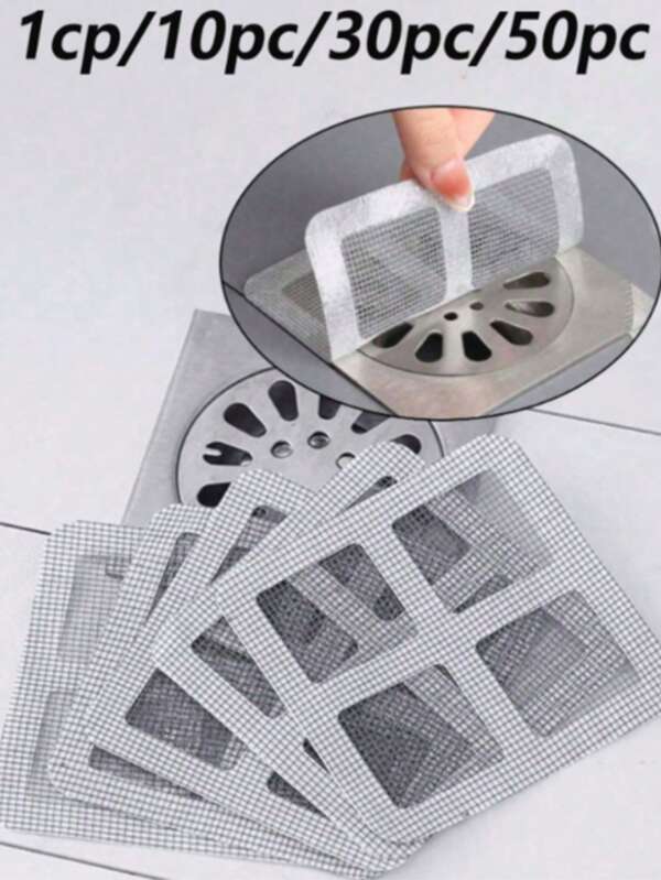 50 قطعة من مصائد الصرف بالشفط، غطاء صرف الحمام المربع المصنوع من السيليكون عالي الجودة لمنع انسداد الصرف، منقي الشعر للحمام والمطبخ، أداة حمام، ديكور الخريف لديكور الحمام، عودة إلى المدرسة