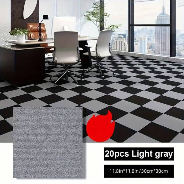 20/50pcs DIY Self-Adhesive Tile Carpet - Square PVC Backing Anti-Slip Mat, Easy Installation For Living Room, Bedroom, Laundry Bar - Home Decoration, 30.0cm X 30.0cm, Home Decoration Tiles | Modern Home Decor | Easy Installation Mat, Bathroom Flooring