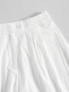 Women's High Waisted Loose Casual Pants, Relaxed Style & Versatile Fashion - White - View 4