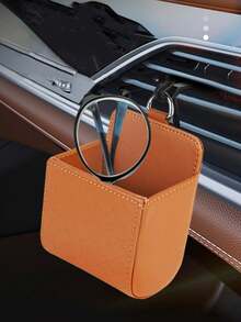 1/2 szt. Wielofunkcyjne pudełko do przechowywania w otworze wentylacyjnym samochodu ze skóry PU z małym uchwytem montażowym - trwały i stylowy design, dużo miejsca na akcesoria, idealne do przechowywania małych przedmiotów w samochodzie, służące jako uchwyt na telefon itp., poprawiające wrażenia z jazdy Sun Travel Cool