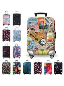 Luggage Cover Travel Case Cover For 18 To 32 Inch Luggage Protector Cases For Outdoor Travel Business Fashion Graphic Pattern For Men Women Travel Accessories Polyester Suitcase Elastic Dust Covers Student Back To School Stuff, Ideal For Outdoor And Holiday Travel, Luggage Protection|Vibrant Design|Elastic Fit, Luggage Travel Accessories