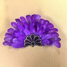 女士羽毛头饰羽毛亮片头饰狂欢节头饰服装歌舞女郎配饰万圣节