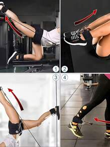 1 Pair Of Adjustable Ankle Straps, Cable Machine Accessories, Comfortable Adjustable Ankle Cuffs For Gym Fitness Exercises, Glute Kickbacks, Strength Training, Leg Muscle Strengthening Gym Accessories