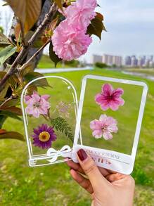 20PCS/40pc/60pc PVC Transparent Diy Bookmarks To Hold Real Dried Flowers And Butterflies, Handmade Page Decorations, Suitable For Readers, Dried Flower Lovers, Bookworms, DIY Gifts, Children's Art Supplies(Flowers Not Included)