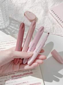 4 szt. Marker do zakreślacza, końcówka ścięta, tusz na bazie wody, szybkoschnący, bez rozmazywania, gładki korpus, wygodny uchwyt, do notatek ze studiów biblijnych, biuro szkolne