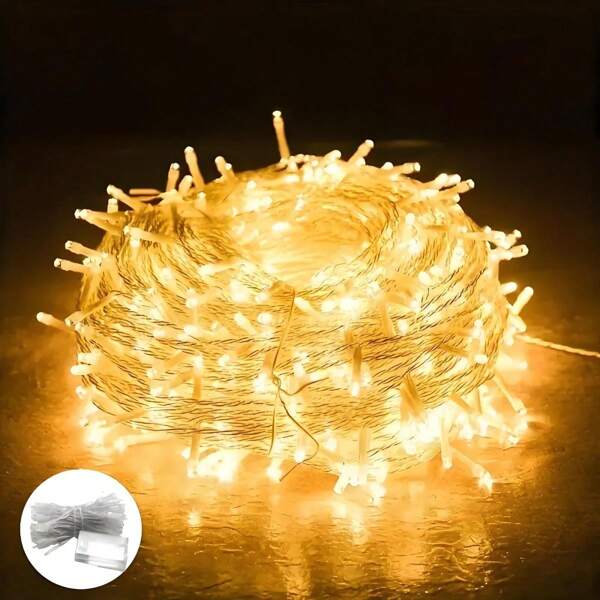 Luzes de LED alimentadas por bateria, 50/100 LEDs, luzes de fadas para festas de aniversário, jardim, feriados, casamentos, Ação de Graças, Halloween, decoração de Natal