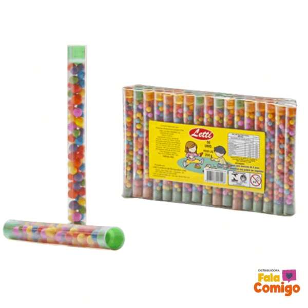 Frutitos Tubete Balinhas Com Aliança Brinquedo 50 unidades - Letti