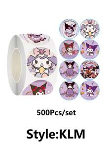 Sanrio 500Pcs/Set Hello Kittys Decorative Stickers Cartoon Kuromi DIY Decals Decorative Seal Stickers Labels Encouragement Stickers Gifts(Some Parts May Be Random)