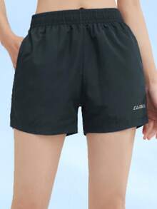 CAMEL CROWN Women's Sports Casual Shorts, Camel Sports Quick-Drying Summer Running Shorts Thin Loose Breathable Casual Shorts - Smoky Pine Green - View 1