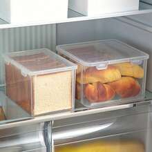 WORTHBUY Toast Bread Storage Box, Transparent Food Container With Lid, Large Capacity, Plastic Cooler Box, Fresh-Keeping Box - 4.2升 - 查看 7