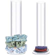 Organisateur de chouchous en acrylique, support pour élastiques à cheveux pour la salle de bain, organisateur de nœuds papillon transparent pour accessoires capillaires, décoration de chambre pour filles, nécessité estivale pour femmes, organisateur de rangement, cadeau, retour à l'école