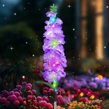 1/2 peças Lâmpada Solar de Jacinto Outdoor, Lamp para Jardim, Gramado, Corredor, Villa, Paisagem, Atmosfera da Equipe, Lâmpada de Flores, Iluminação Externa, para Jardim, Quarto, Festa, Sala de Estar, Acessórios, Quarto, Camping, Casa, Cortinas, Casamento, Parede, Varanda, Cama, Cerca do Jardim, Decoração Fofa de Casa