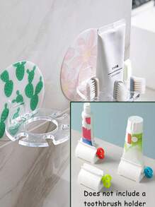 Estante adhesivo para cepillos de dientes, soporte para cepillos de dientes montado en la pared para el baño, almacenamiento plegable de cinco agujeros, soporte para pasta de dientes y cepillos de dientes, estante de almacenamiento multifuncional que puede guardar maquinillas de afeitar y bolas de baño, ahorra espacio en el mostrador, accesorios de baño