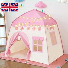 Tienda de campaña de princesa tamaño grande para niños - Temática de cielo estrellado azul, de poliéster resistente y armazón de acero, perfecta para niños y niñas - Regalo de cumpleaños o festivo ideal, Carpa de juego plegable para niños, Casa de muñecas, Decoración navideña, Regalo de Halloween, Apta para niños de 0 a 9 años