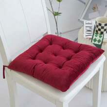 1PC Autumn And Winter Solid Color Plush Cushion, Can Also Be Used As A Cushion, With Fixed Rope, Suitable For Computer Office, Driving And People Who Need To Sit For A Long Time Room Decor Aesthetic Room Decor Home Decor Living Room Decor Chair Office Chair Chair Cushion Seat Cushion Back To School School Supplies