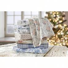 Home Queen Sheets Cotton Flannel Bedding Set Brushed For Extra Softness Comfort Victoria Queen - VictoriaBeige - View 9