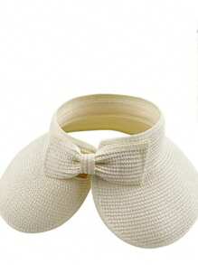 Faltbarer Sommerhut aus Stroh, leerer Oberteil, tragbarer Sonnenhut für Outdoor, großer Rand, Strandhut