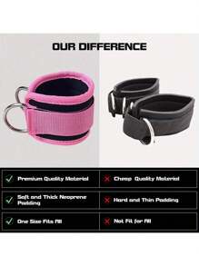 1 Pair Of Adjustable Ankle Straps, Cable Machine Accessories, Comfortable Adjustable Ankle Cuffs For Gym Fitness Exercises, Glute Kickbacks, Strength Training, Leg Muscle Strengthening Gym Accessories