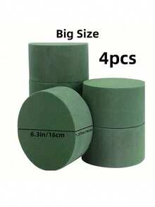 10pcs/8pcs/1pc/2pcs/4pcs/6pcs 5.51inch*3.14inch*1.77inch -Wet And Dry Flower Foam Brick, Green Polystyrene Foam Block For Flower Arrangement, Plant Decoration And Handicrafts, Spring Flower Arrangement And Handicrafts,The Corners Are Slightly Collapsed, Please Don't Take Pictures If You Mind - Round - View 11