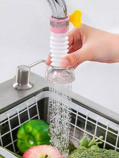 1 件厨房水龙头喷头，可伸缩延长旋转防溅节水装置