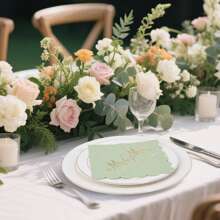 100 pièces Serviettes de cocktail, 2 épaisseurs 5 X 5 pouces serviettes jetables festonnées, serviettes à dessert épaisses et de qualité supérieure pour fête, mariage, dîner, anniversaire, festival (Vert sauge)