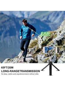 HITOZON Wireless Microphone Compatible With Iphone/Android Phone,Crystal Clear Sound Quality Recording Mic For Video/Audio/Vlog Recording,Wireless Lavalier Microphone For Teaching, Interviews, Live Streaming