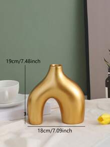 1 pièce Vase debout en résine, création créative minimaliste abstraite irrégulière, style Ins pour la décoration de la maison. Vase pour fleurs fraîches/sèches, pour le salon, la chambre à coucher, le bureau. Accessoire décoratif (plantes non incluses)