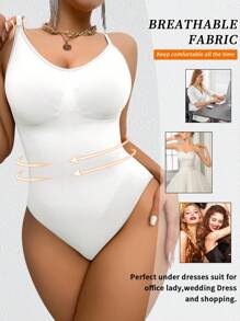 Mono moldeador para mujer, corsé esbeltizante de cintura, tirantes ajustables de espagueti