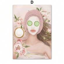 1pc Wall Arts Posters Optional Frame Modern Quotes Education Letter Color Shape Bohemian Children's Room Poster Nordic Wall Art Printing Canvas Painting Picture Baby Room Decoration, Frameless ,Wall Art With Frame