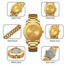 Skmei Women's Elegant Round Dial Quartz WatchFashion Waterproof Watch For Party, DailyClothing Decor, All-Match & ExquisiteWatch For Birthday Gift, Fashion Women'sWatches