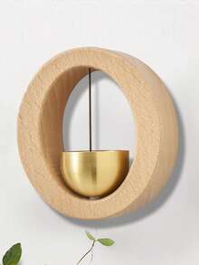 1pc Magnetic Wooden Wind Chime Doorbell, Suitable For Garden, Restaurant, Room, Bedroom, Home Decor, Wall Decor - Multicolor a - View 4