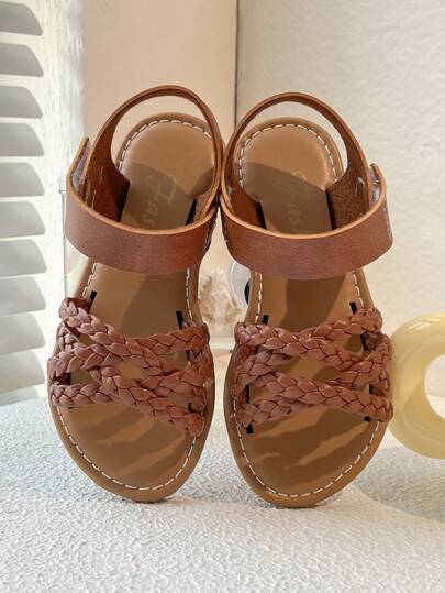 2025 BESTSELLER Bosibo Woven Sandals For Girls 3-12 Years | Adjustable Hook And Loop And CloudStep Ivory Soles Beach/School/Park/Baby Girls GOJOGOLO!"