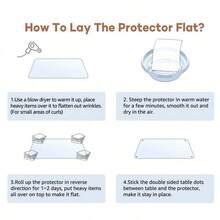 PVC Clear Tablecloth Protector, 1.0mm Thick Plastic Tablemat, Washable Soft Glass Tablecloth PVC Clear Tablecloth - Transparent - View 7