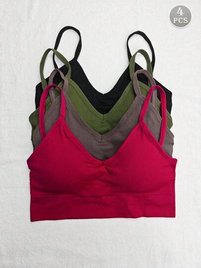 Women Seamless Gestreepte Camisole Push Up Bra, Verleidelijke Com Tafel Underwear view 2