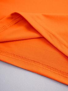 Customized Sports Personalized Gifts, Customized Women's T-Shirts, Add Photos (Selfie/Landscape/Family Portrait/Friends/Couples/Patterns/Pets, Etc.), Design Your Exclusive Personalized Printed T-Shirt As A Gift. - Orange - View 5