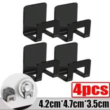 2pcs Stainless Steel Sponge Holder Adhesive Sink Drain Rack Kitchen Drying Rack Hanger Storage Rack Sink Accessories